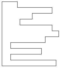 Which piece in the answer section, when fitted into the piece below, will form a perfect square?