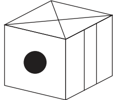When the above is folded to form a cube, which is the only one of the following that can be produced?