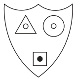 Which shield has the most in common with the shield below?