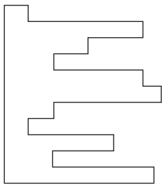 Which piece in the answer section, when fitted into the piece below, will form a perfect square?