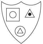 Which shield has the most in common with the shield below?