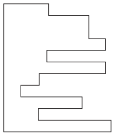 Which piece in the answer section, when fitted into the piece below, will form a perfect square?