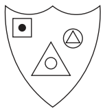 Which shield has the most in common with the shield below?