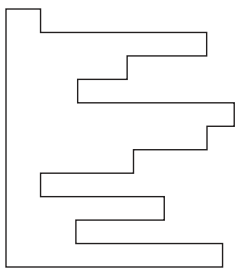 Which piece in the answer section, when fitted into the piece below, will form a perfect square?