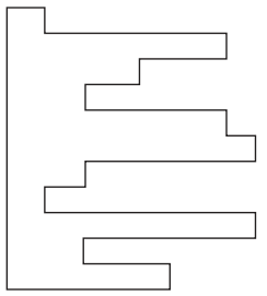 Which piece in the answer section, when fitted into the piece below, will form a perfect square?